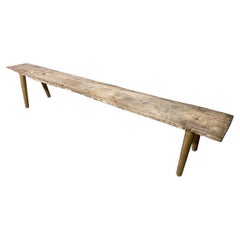 Andrianna Shamaris Antique Long Teak Wood Bench