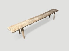 Andrianna Shamaris Long banc Wabi Sabi en bois de teck