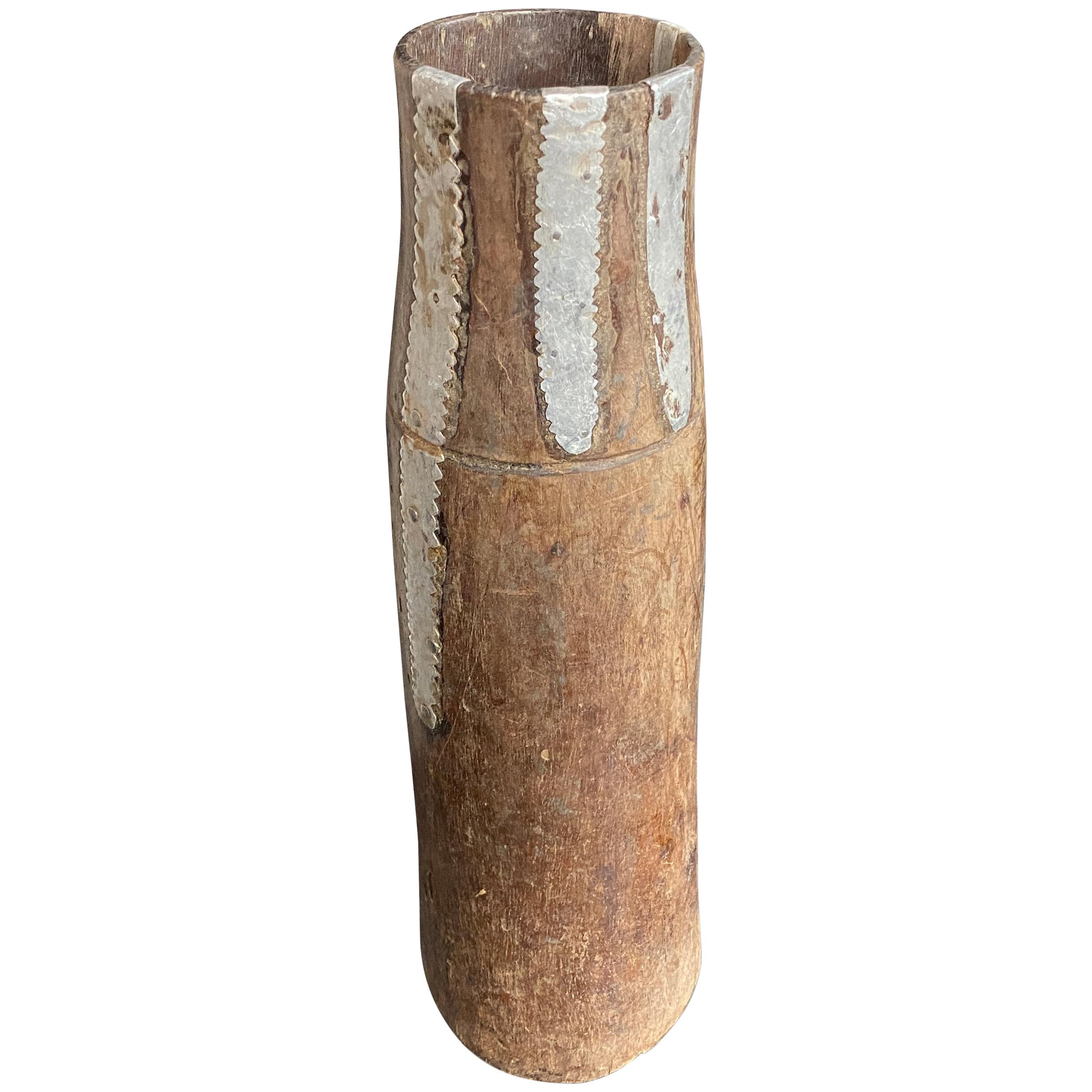 Andrianna Shamaris Antique Mahogany Wood African Milk Jug
