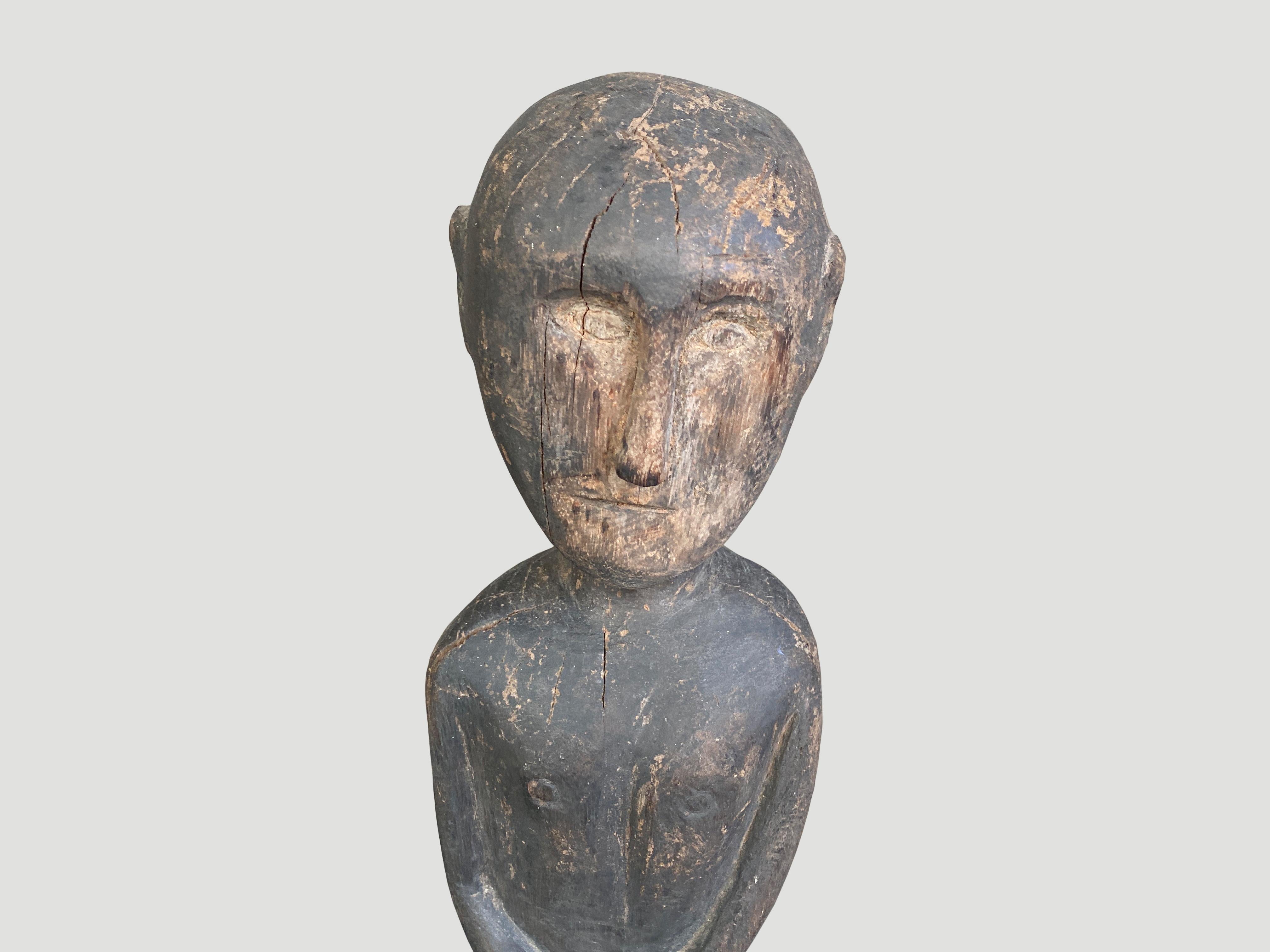 Mid-20th Century Andrianna Shamaris Antique Statue from Sumba For Sale