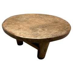 Andrianna Shamaris Antique Round Side Table or Stool