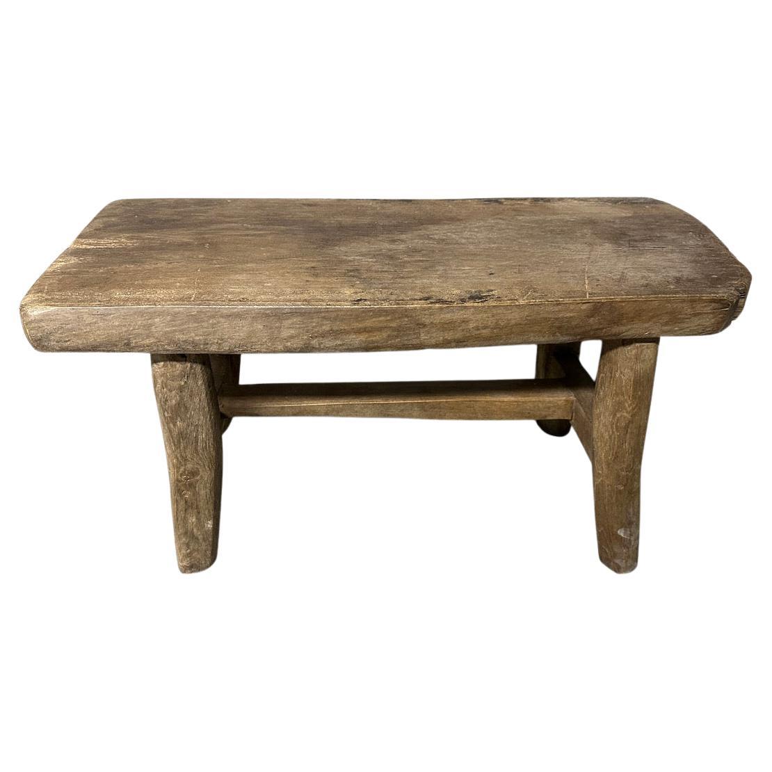 Andrianna Shamaris Antique Side Table or Bench For Sale