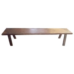 Andrianna Shamaris Antique Single Slab Teak Wood Bench