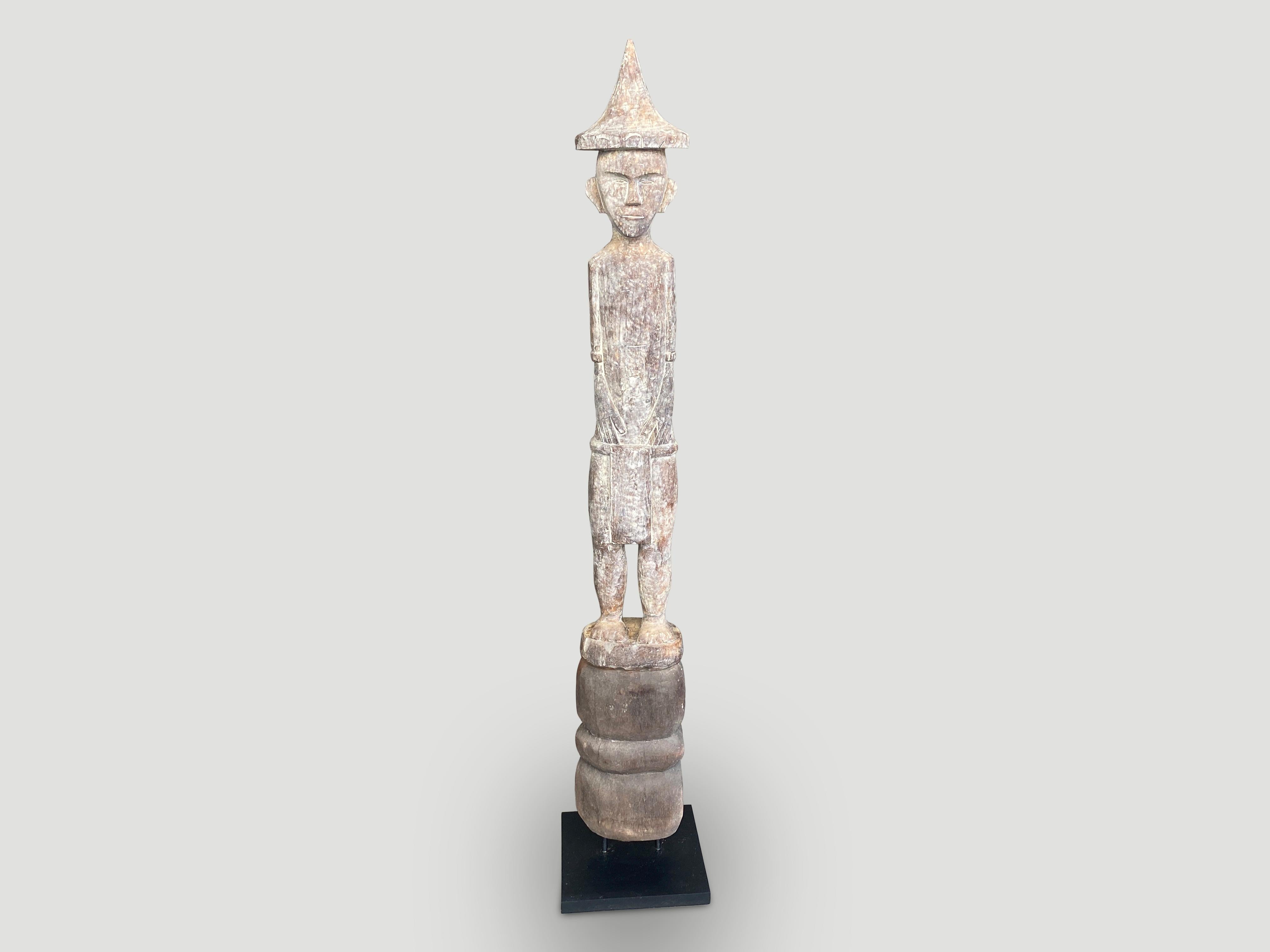 Tribal Andrianna Shamaris Antique Statue from Borneo For Sale