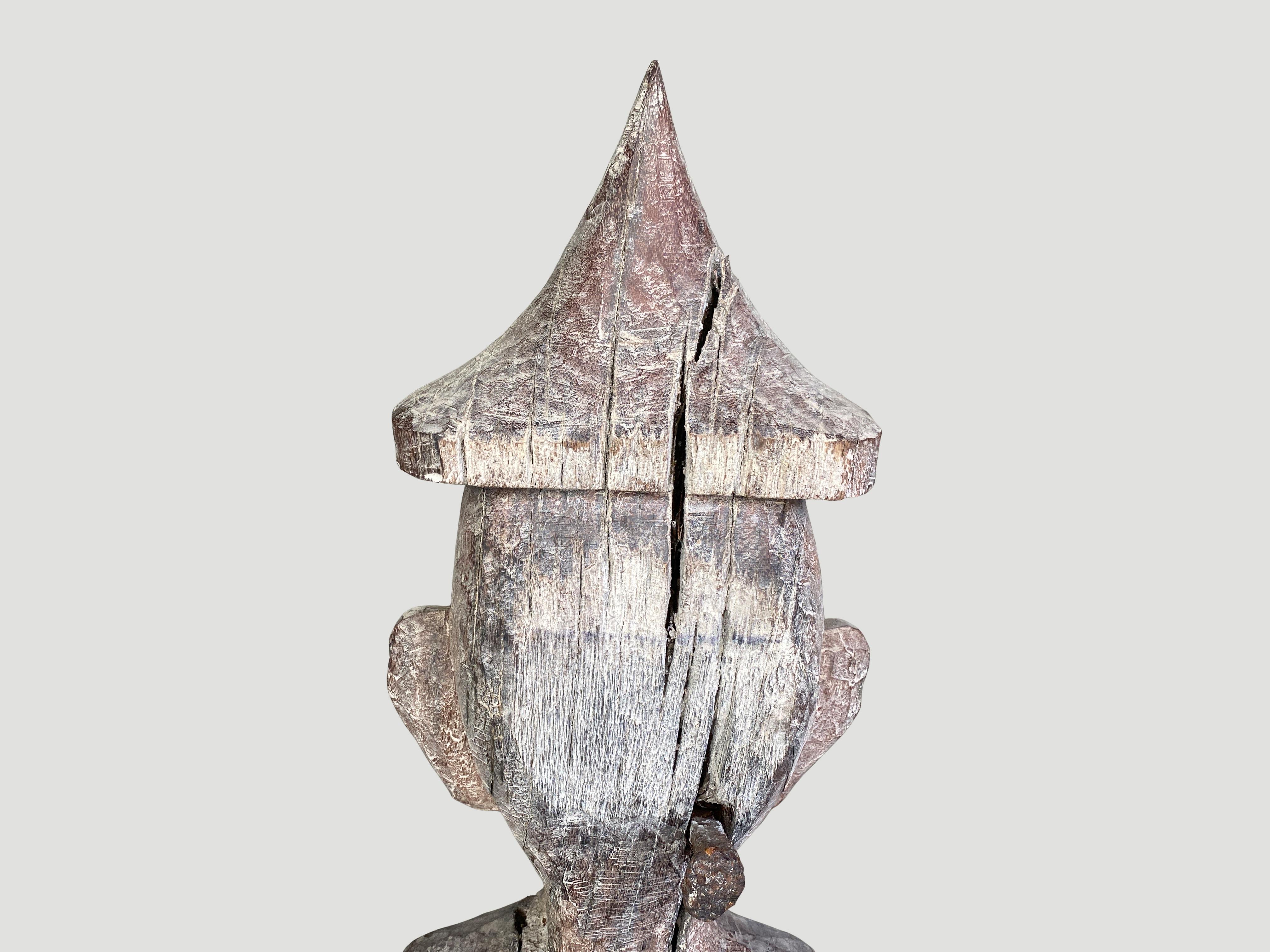 Mid-20th Century Andrianna Shamaris Antique Statue from Borneo For Sale