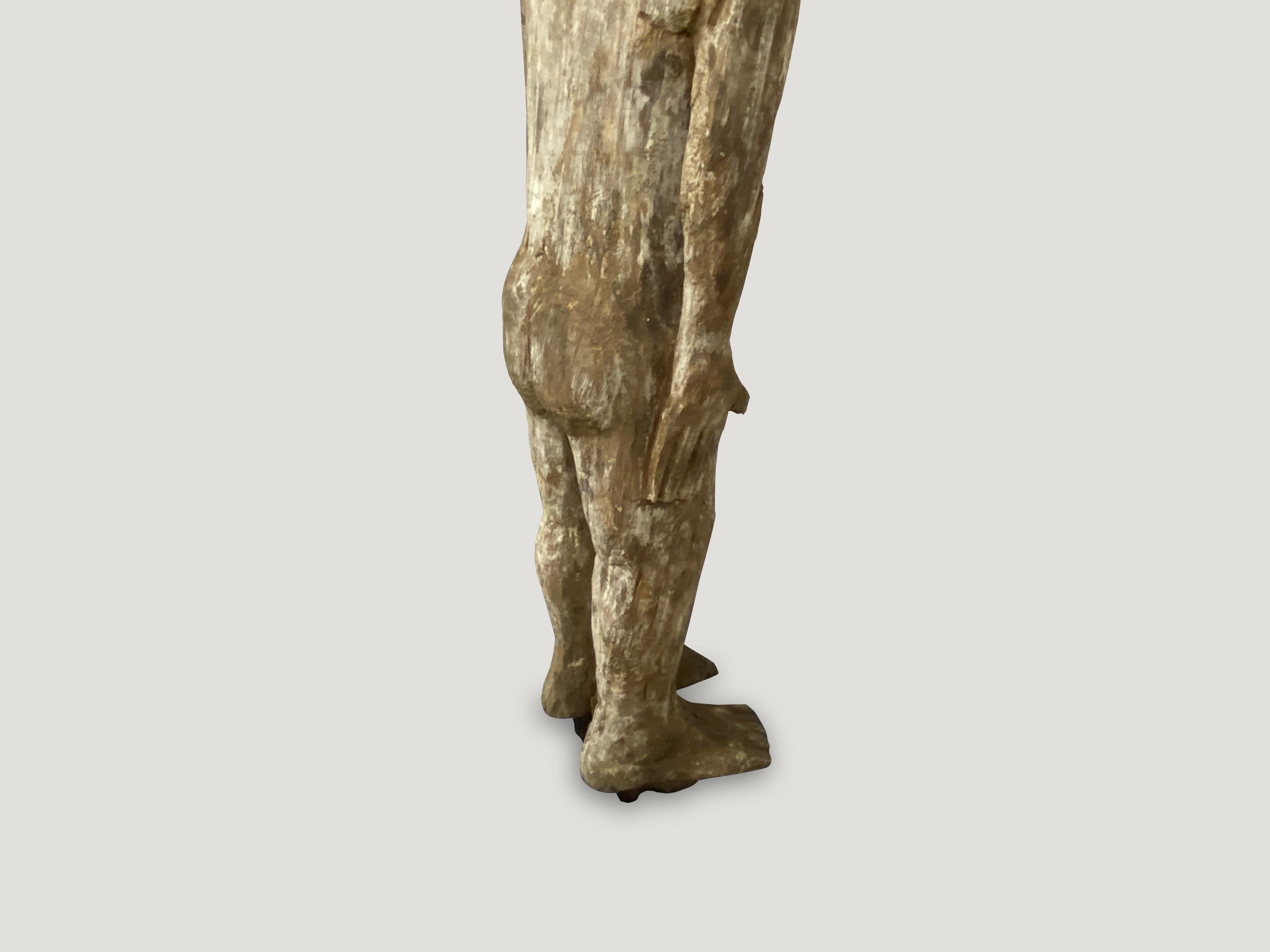 Mid-20th Century Andrianna Shamaris Antique Statue of a Primitive Man