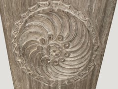 Antique Teak Wood Carved Panel