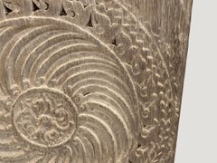 Andrianna Shamaris Antique Teak Wood Carved Panel