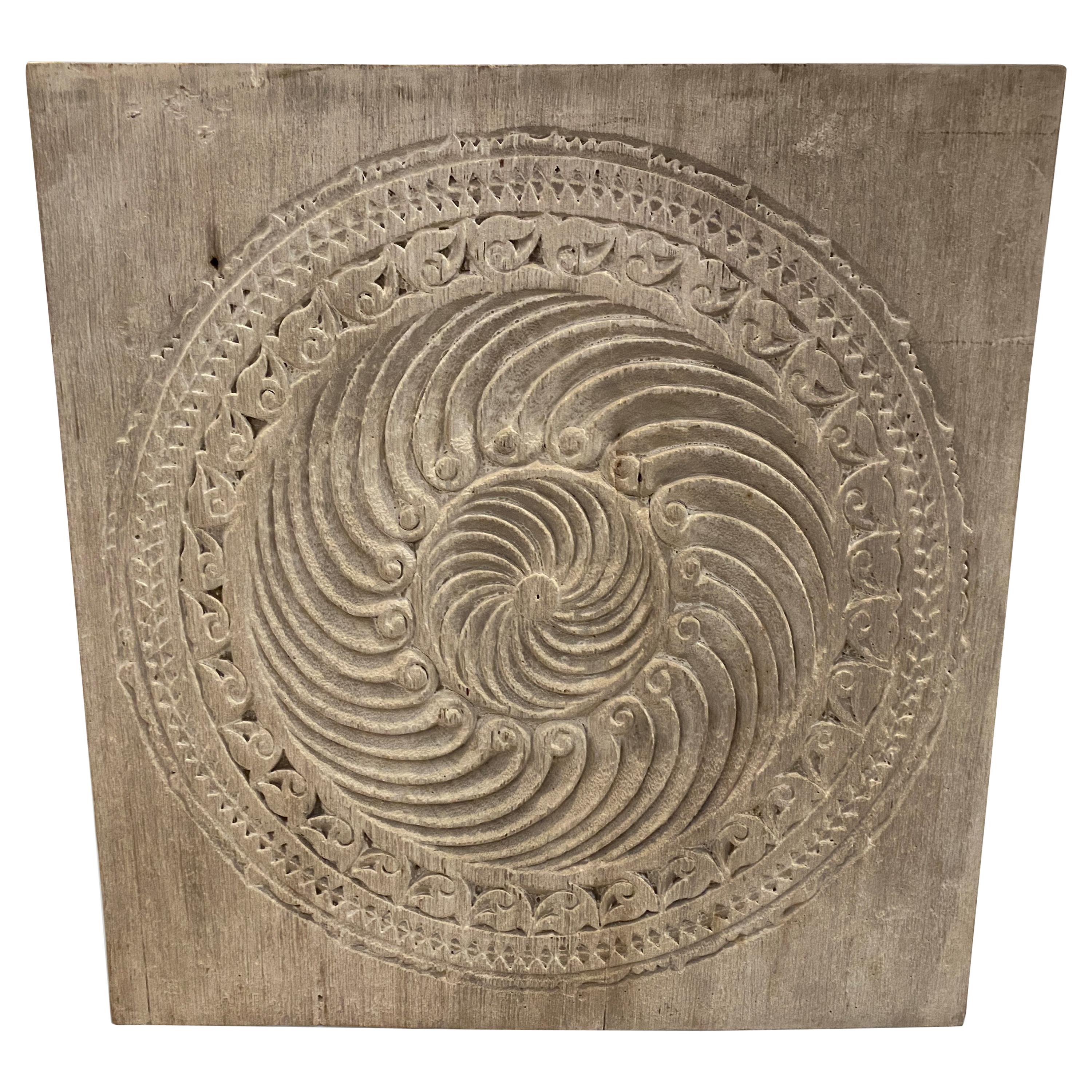Andrianna Shamaris Antique Teak Wood Carved Panel