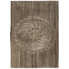 Pannello antico in legno di teak intagliato
