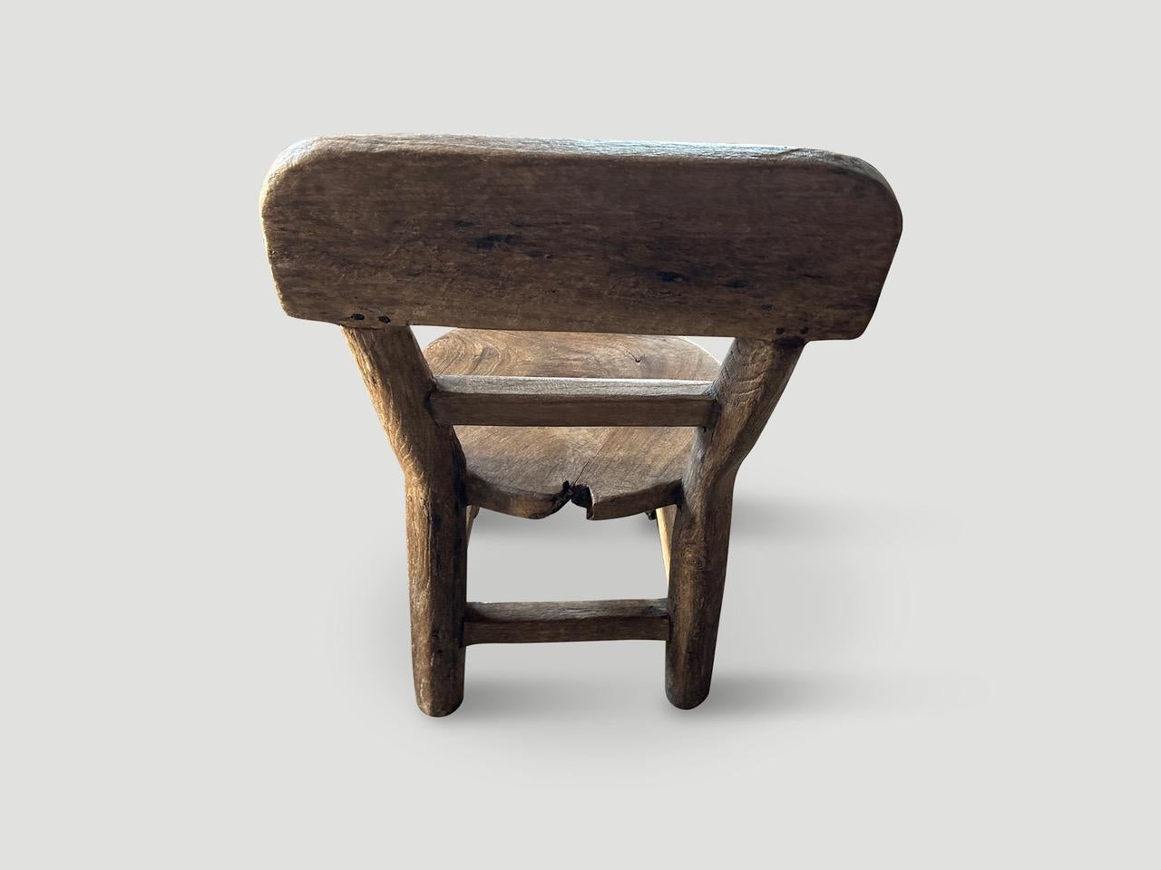 Début du 20ème siècle Chaise ou table d'appoint ancienne en bois de teck en vente