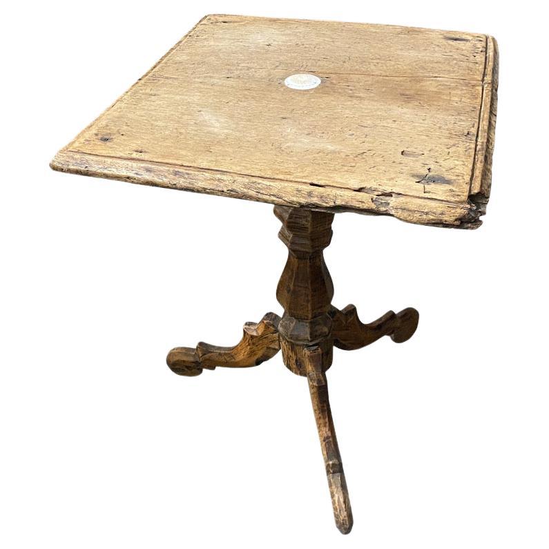 Andrianna Shamaris Antique Teak Wood Colonial Side Table For Sale