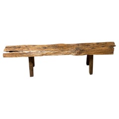 Andrianna Shamaris Used Teak Wood Log Style Bench