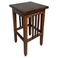 Andrianna Shamaris Vintage Teak Wood Pedestal or Tall Side Table