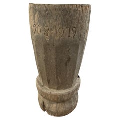 Andrianna Shamaris Antique Teak Wood Sculptural Vessel