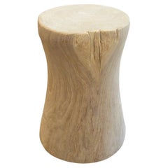 Andrianna Shamaris Antique Teak Wood Side Table or Stool
