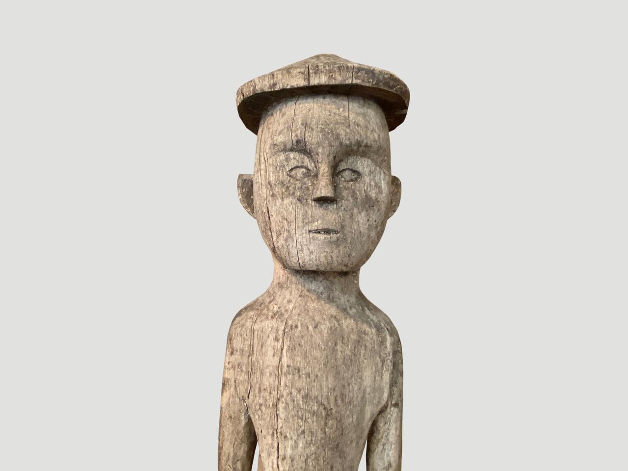 Mid-20th Century Andrianna Shamaris Antique Teak Wood Statue from Borneo