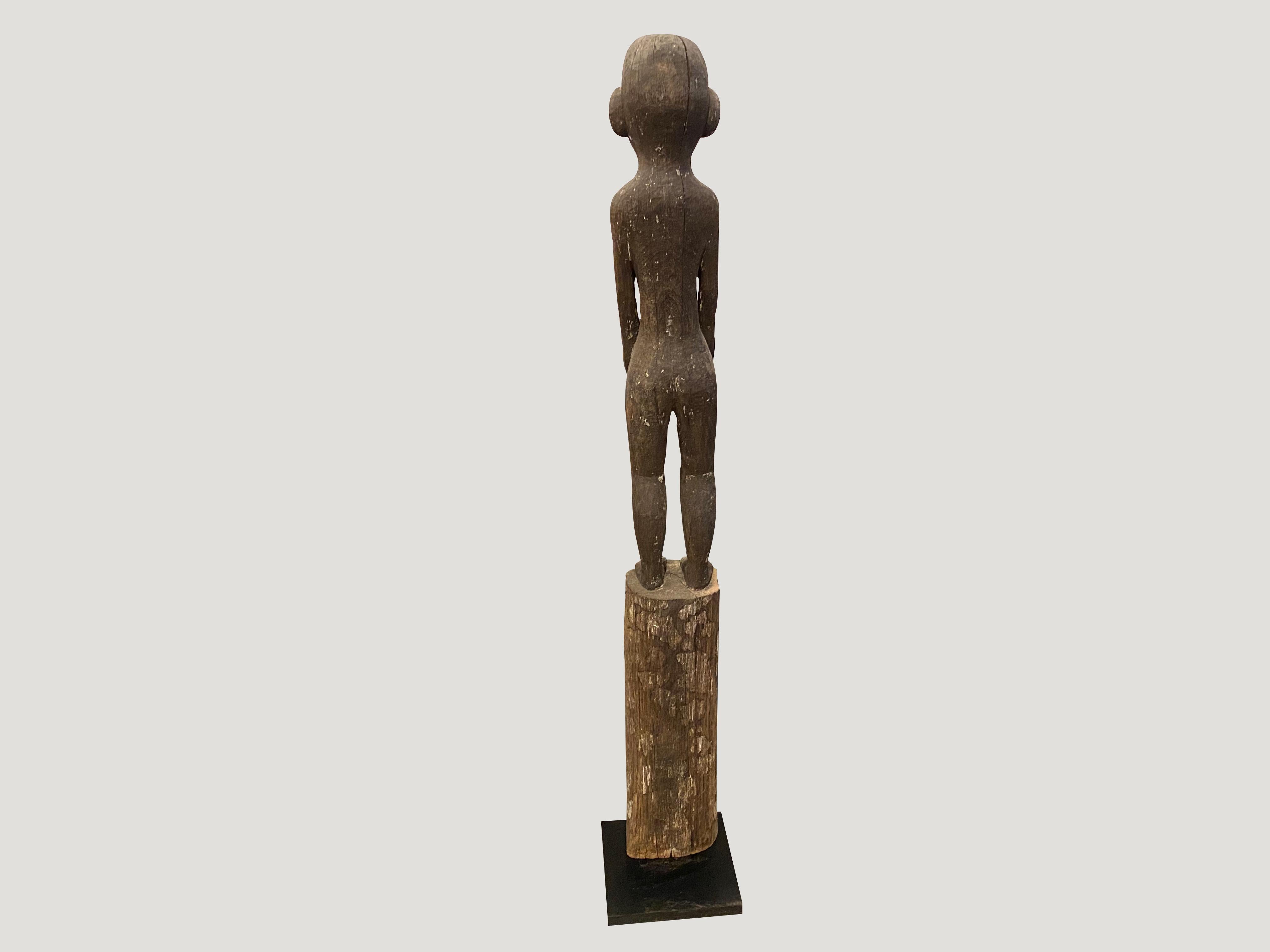 Andrianna Shamaris Antique Teak Wood Statue from Borneo 2