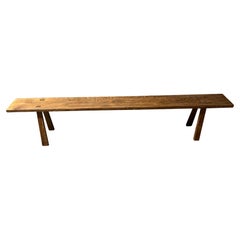 Andrianna Shamaris Vintage Teak Wood Wabi Bench 