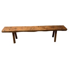 Andrianna Shamaris Antique Teak Wood Wabi Sabi Bench