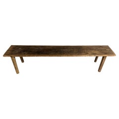 Andrianna Shamaris Antique Teak Wood Wabi Sabi Bench