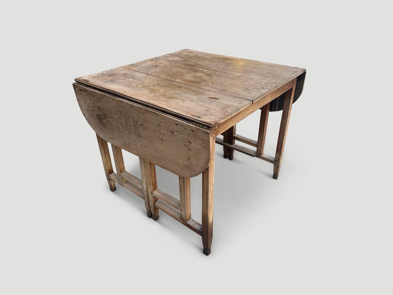 Antique Teak Wood Wabi Sabi Dining Table In Excellent Condition In New York, NY