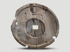 Antiker Teakholz Wabi Sabi Spiegel