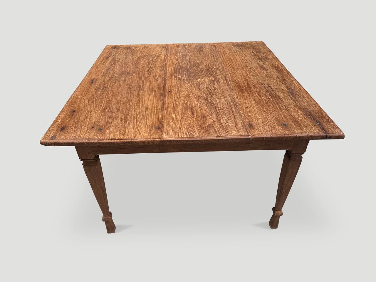 Andrianna Shamaris Antique Teak Wood Wabi Sabi Table In Excellent Condition For Sale In New York, NY