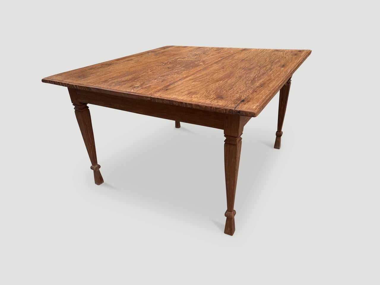 Andrianna Shamaris Antique Teak Wood Wabi Sabi Table For Sale 1
