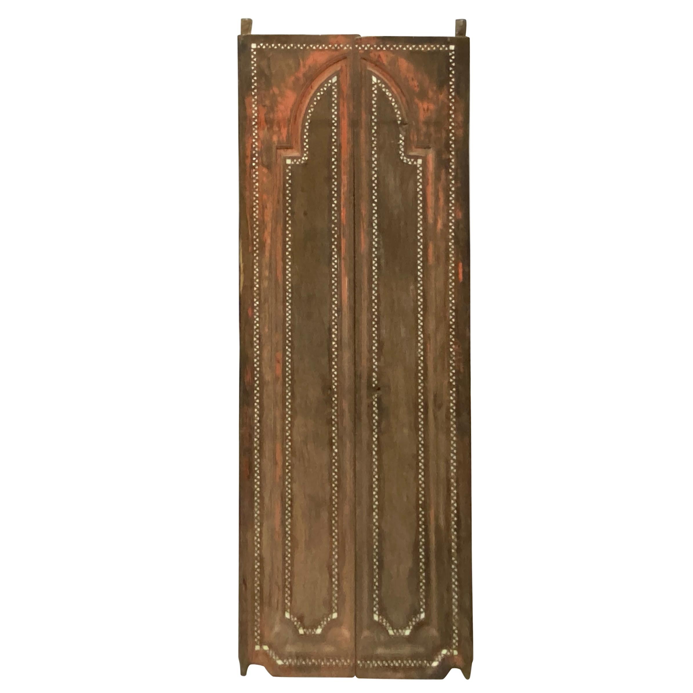 Andrianna Shamaris Antique Temple Door with Shell Inlay