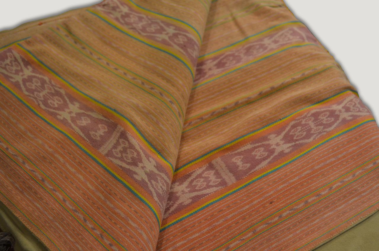 Indonesian Andrianna Shamaris Antique Textile Backed in Suede