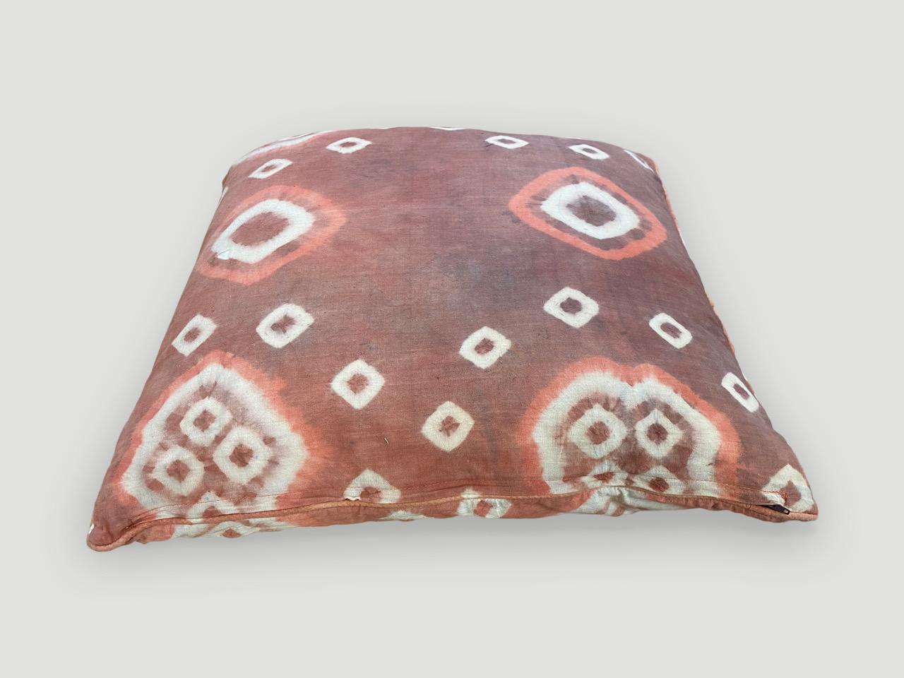 Hand-Woven Andrianna Shamaris Antique Textile Pillow For Sale