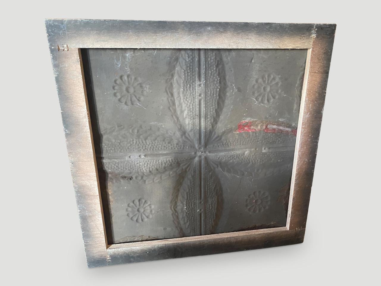 Industrial Andrianna Shamaris Antique Tin Ceiling Remnant For Sale