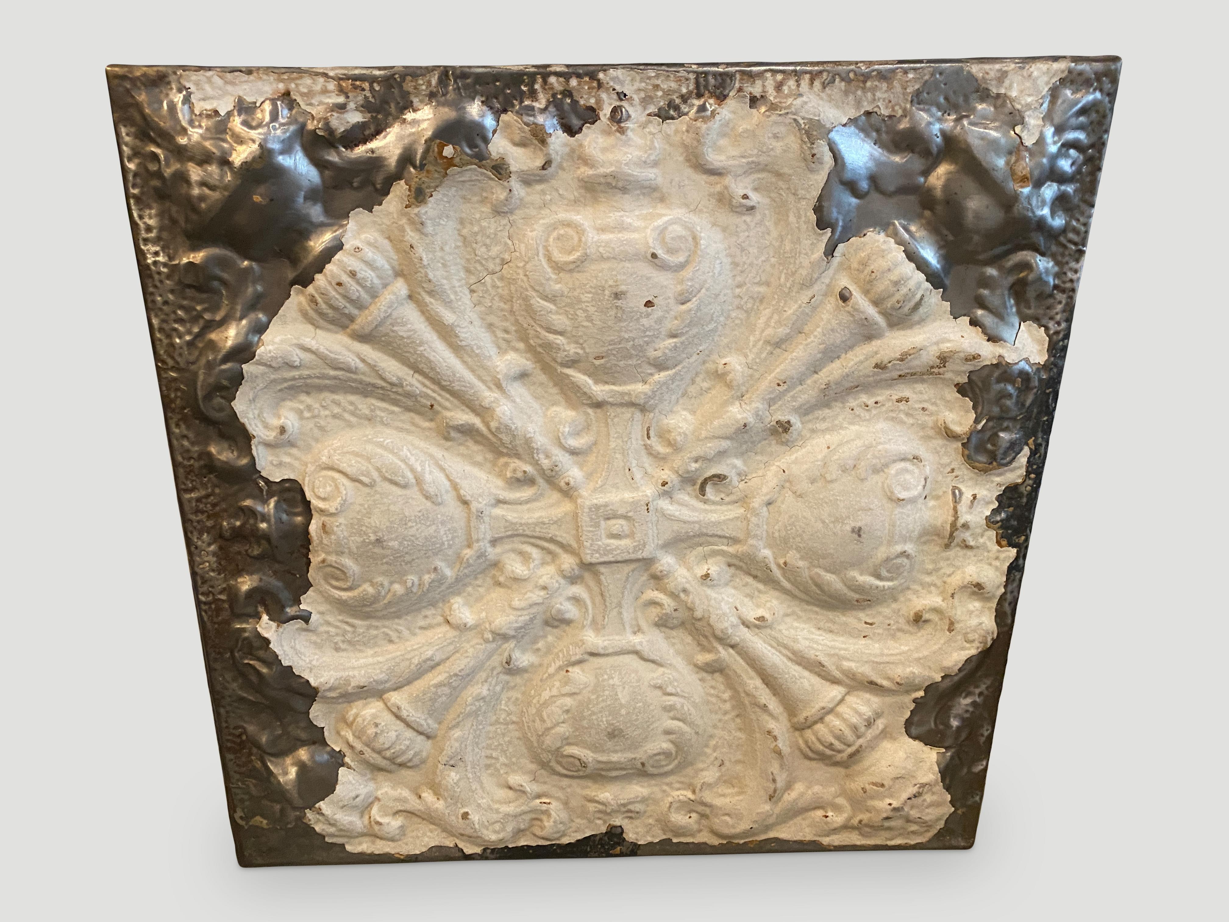 Andrianna Shamaris Antique Tin Ceiling Remnant In Good Condition For Sale In New York, NY