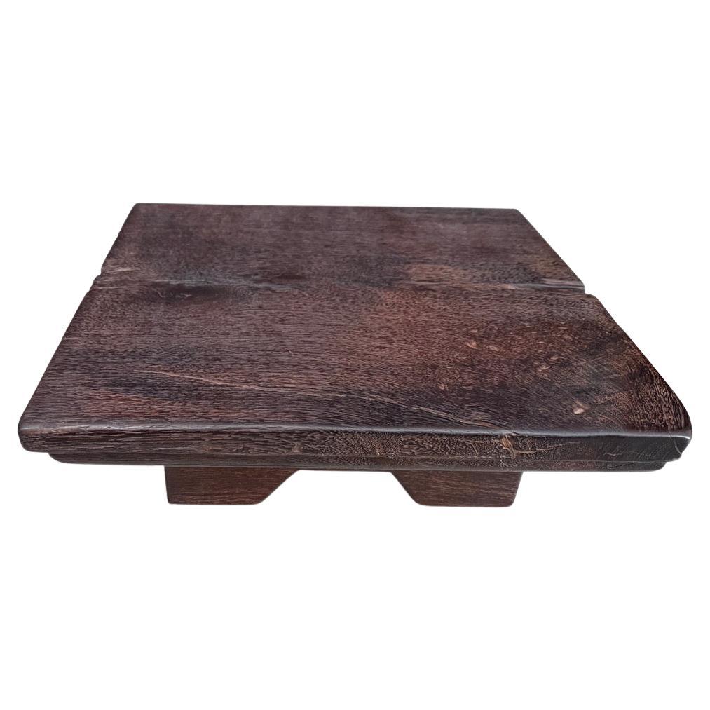 Andrianna Shamaris Antique Tray Side Table, Minimalist Style For Sale