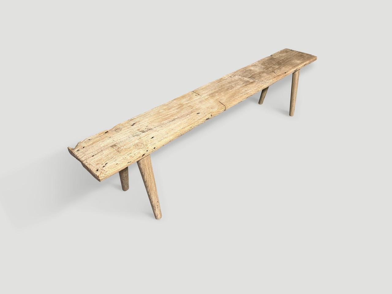 Andrianna Shamaris Antique Wabi Sabi Bench In Excellent Condition For Sale In New York, NY