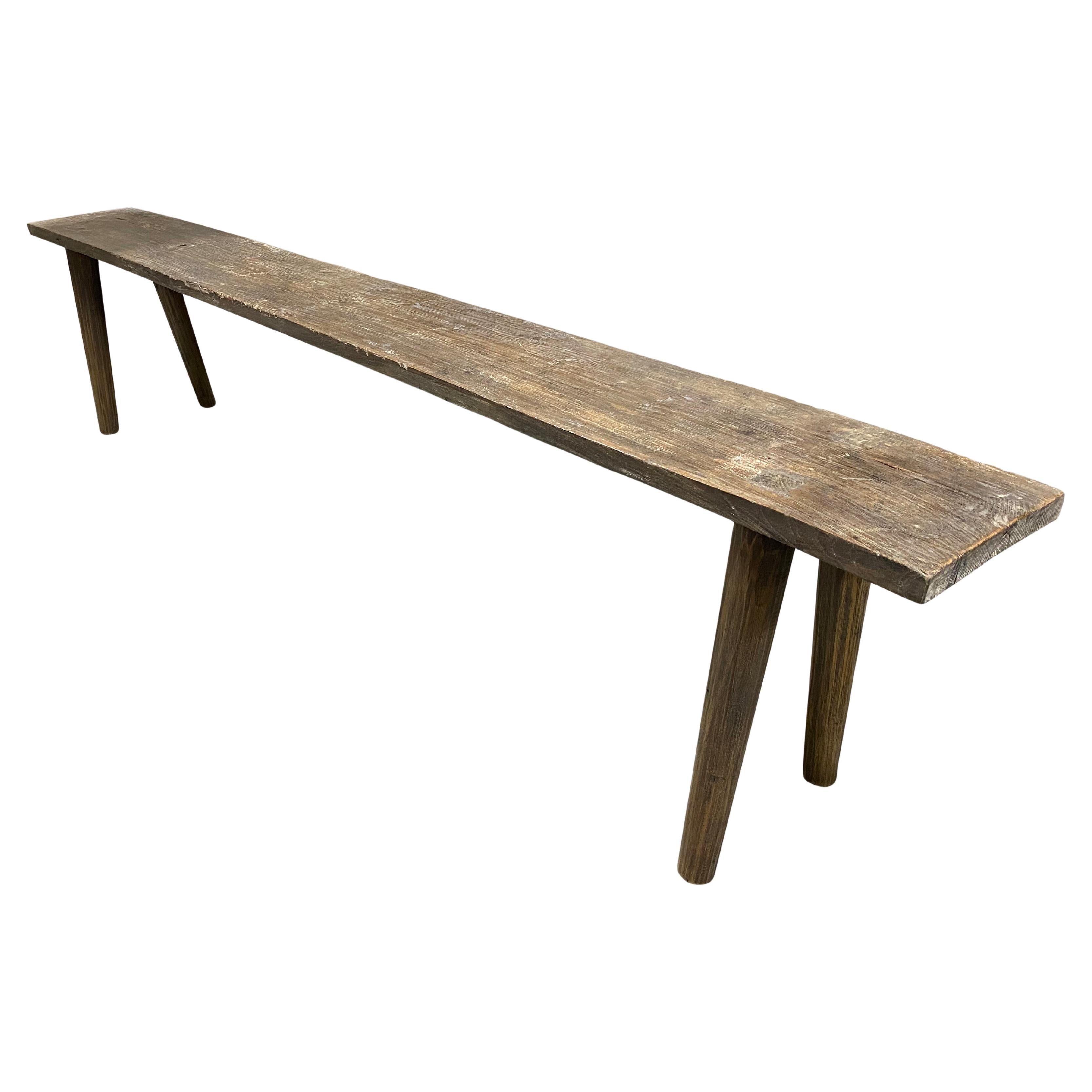 Andrianna Shamaris Antique Wabi Sabi Teak Wood Bench