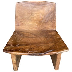 Andrianna Shamaris Antique Wabi Sabi Teak Wood Chair or Side Table