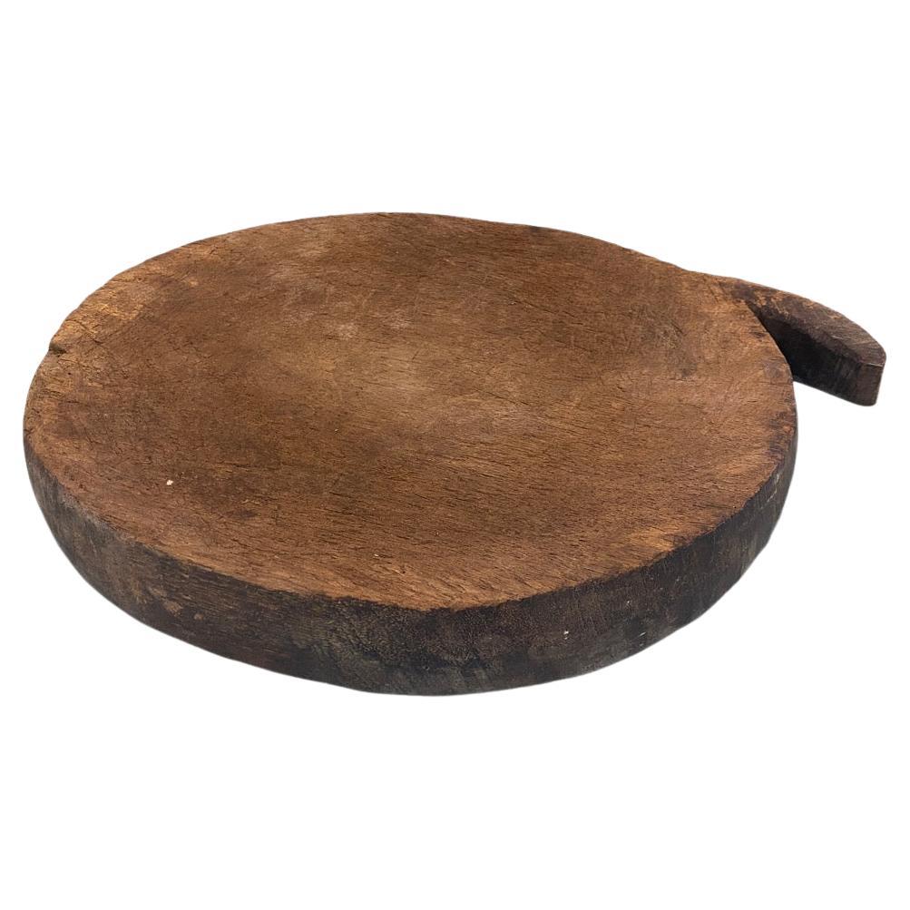 Andrianna Shamaris Antique Wabi Sabi Wood Platter For Sale