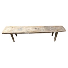 Andrianna Shamaris Antique Wabi Teak Wood Bench 