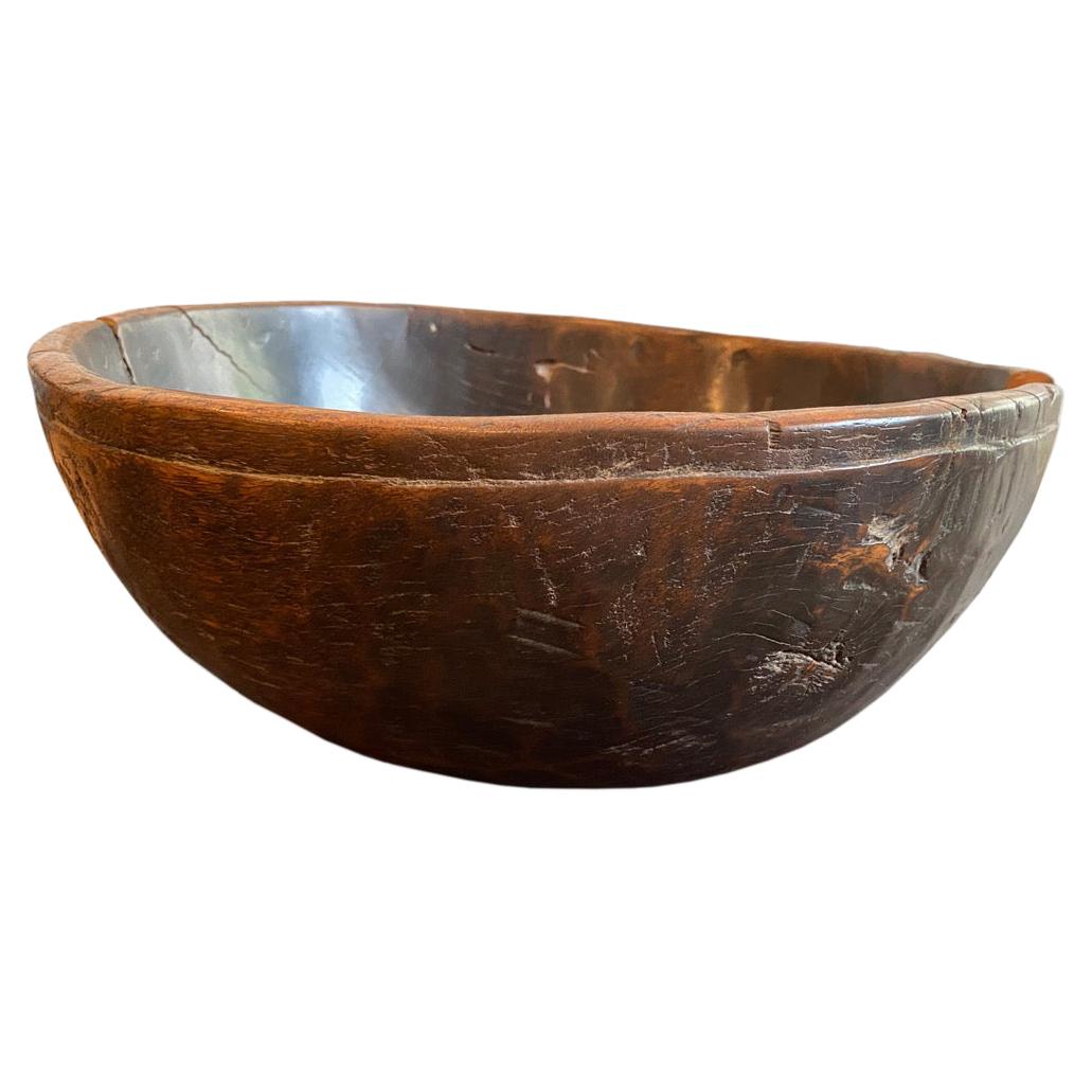 Andrianna Shamaris Antique Wood Bowl from Sulawesi