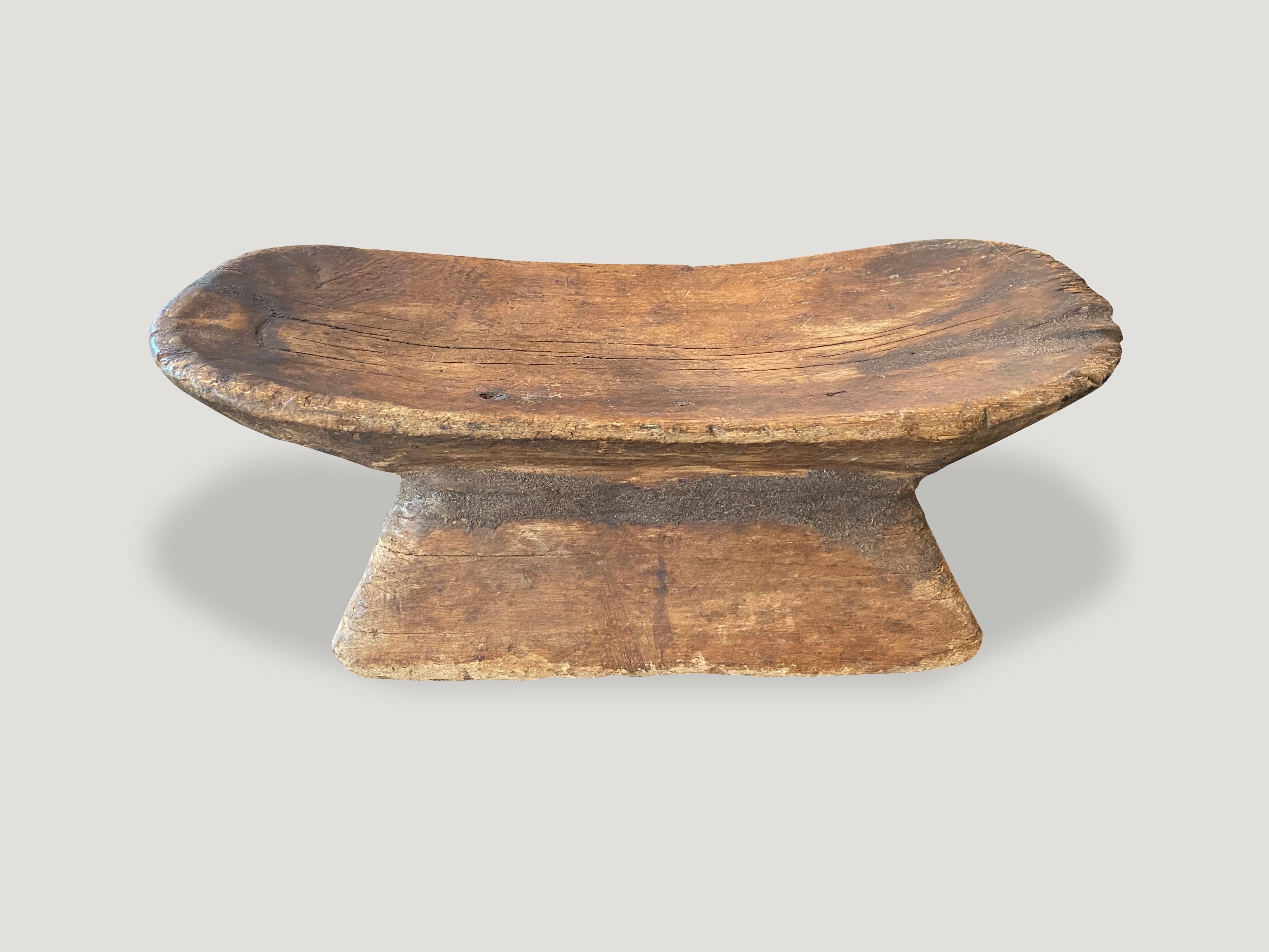 Andrianna Shamaris Antique Wooden African Head Rest In Good Condition In New York, NY