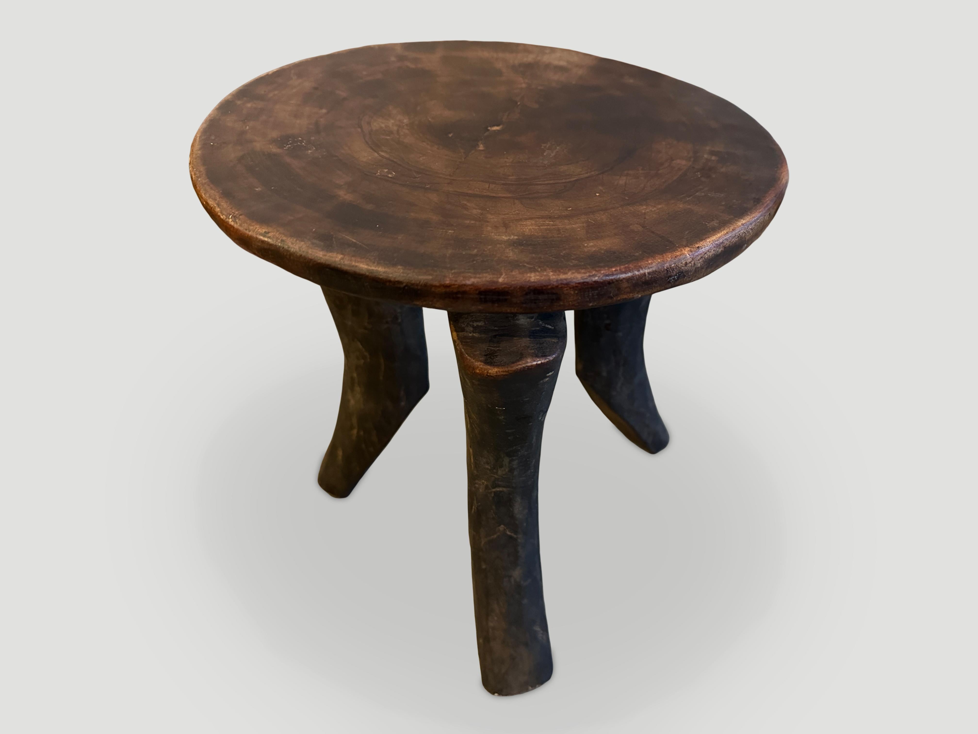 Tanzanian Andrianna Shamaris Antique Wooden African Side Table