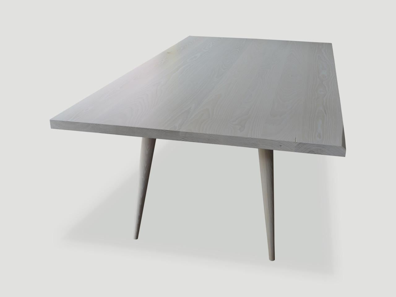 Andrianna Shamaris Bleached Ash Wood Dining Table In Excellent Condition For Sale In New York, NY