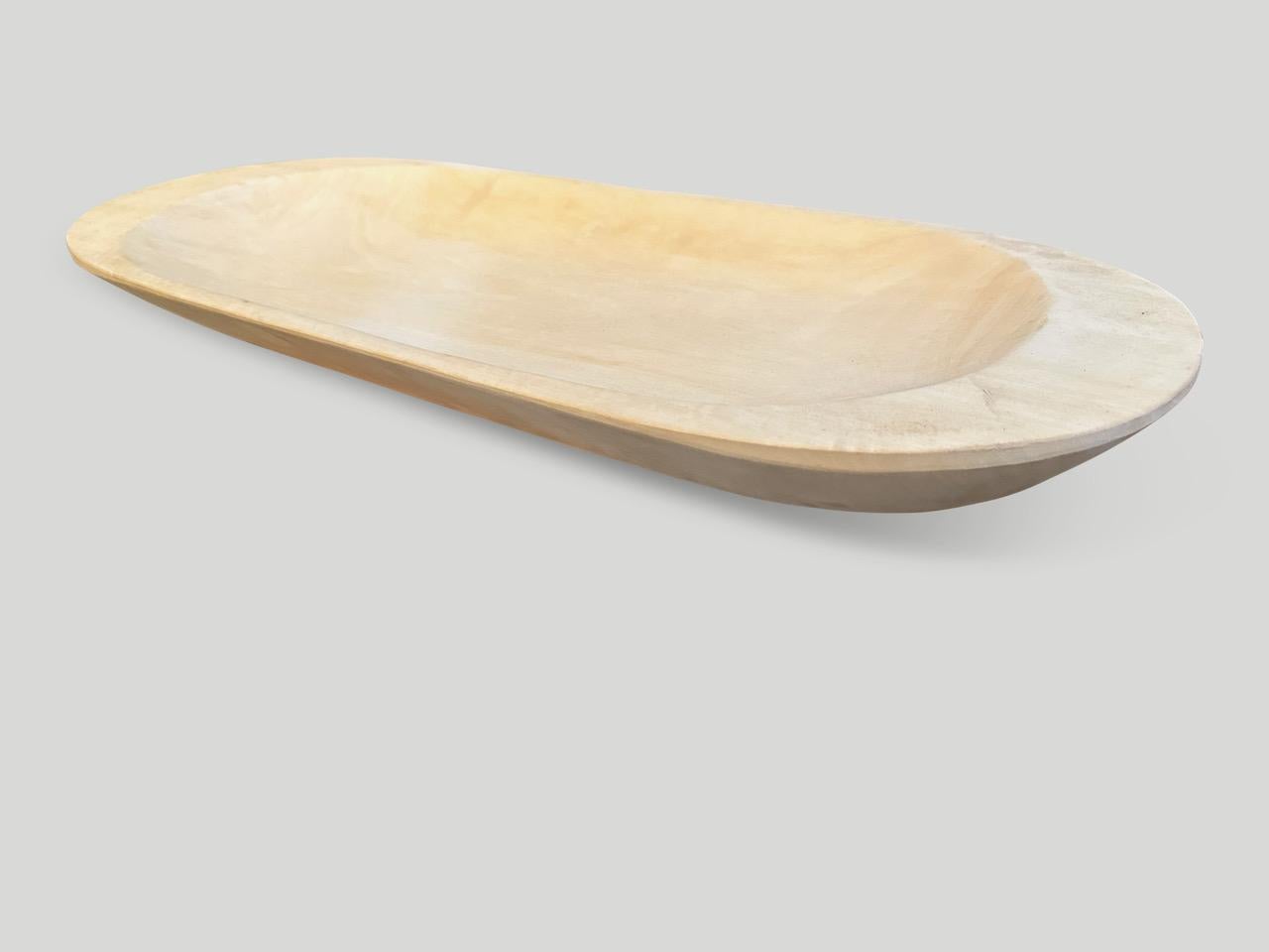 Organic Modern Andrianna Shamaris Bleached Long Oval Bowl