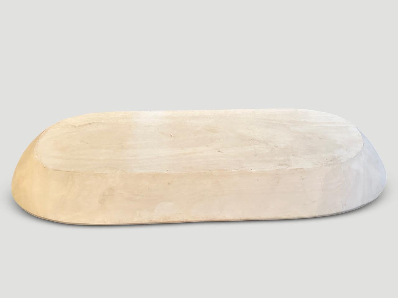 Andrianna Shamaris Bleached Long Oval Bowl In Excellent Condition In New York, NY
