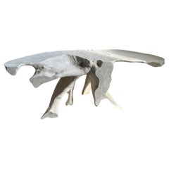 Andrianna Shamaris Bleached Sculptural Console Table