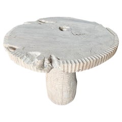 Andrianna Shamaris Bleached Teak Entry Table in Modern Organic Design