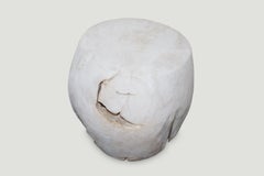 Andrianna Shamaris Bleached Teak Organic Side Table or Stool