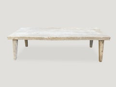 Andrianna Shamaris Bleached Teak Wood Bench or Coffee Table